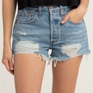 Levi’s Distressed 501 Jean Shorts